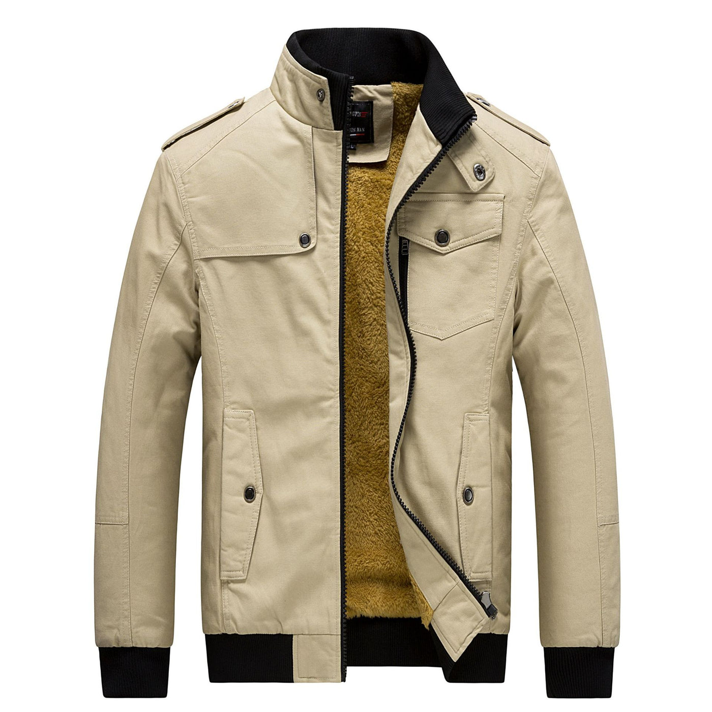 Men's Jacket Fleece-lined Thickened Slim Fit Coat