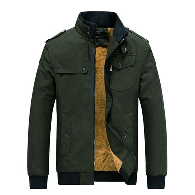 Men's Jacket Fleece-lined Thickened Slim Fit Coat