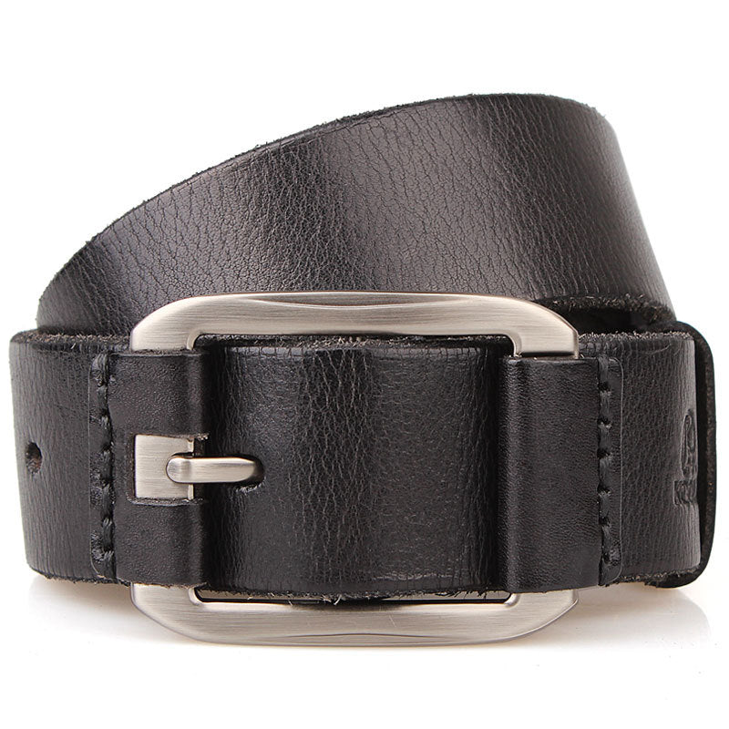 One Layer Single First Cowhide Men's Leather Belt Casual Pidai Pin Buckle