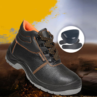 Safety Shoes Safety Shoes Protective Shoes Anti-Smashing Anti-Stab PU Injection Wear-Resistant