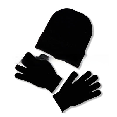 Diamond-embedded Warm Beanie Hat Wool Hat Gloves