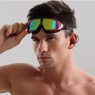 Swimming goggles  swimming goggles HD waterproof anti-fog goggles swimming goggles large box HD goggles