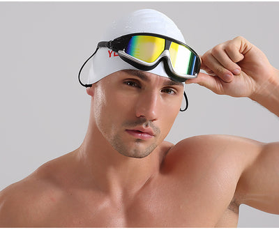 Swimming goggles  swimming goggles HD waterproof anti-fog goggles swimming goggles large box HD goggles