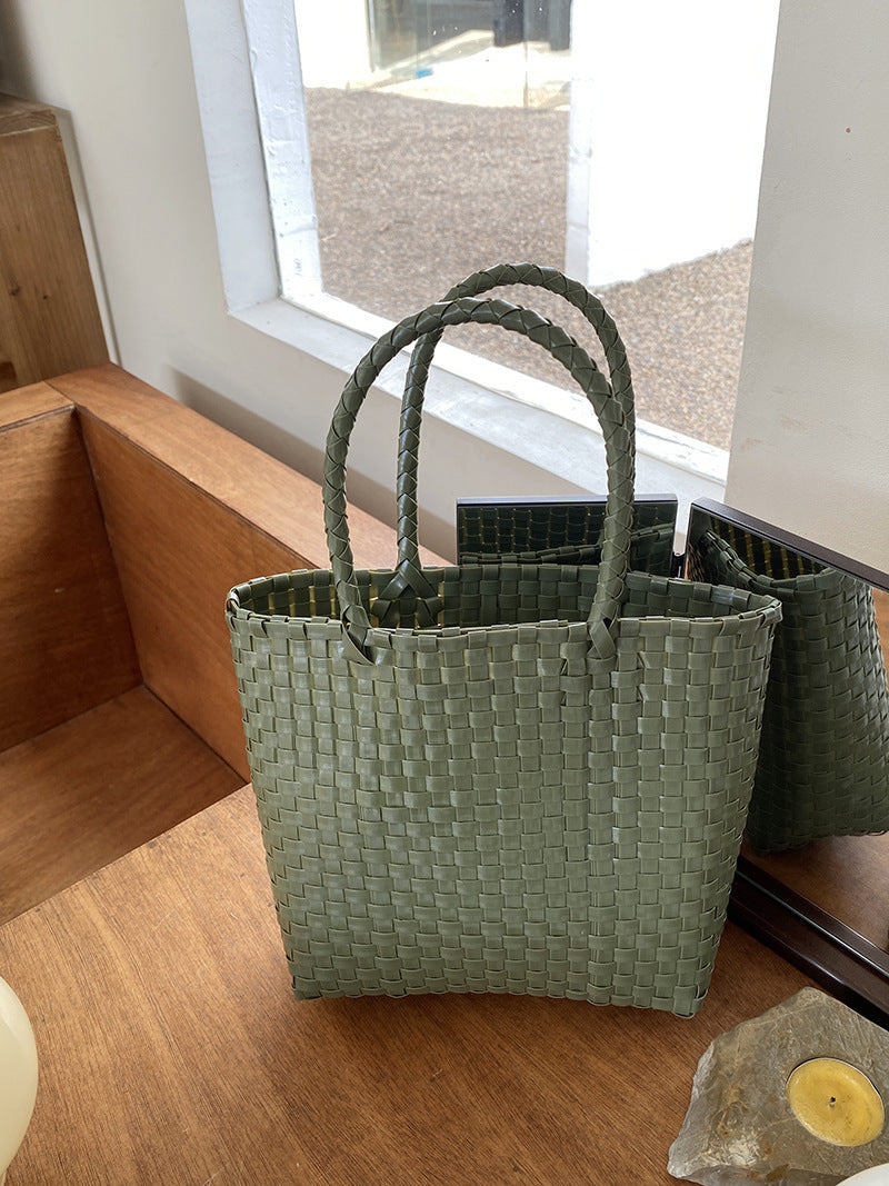 Holiday Shoulder Tote Hand-woven Bag