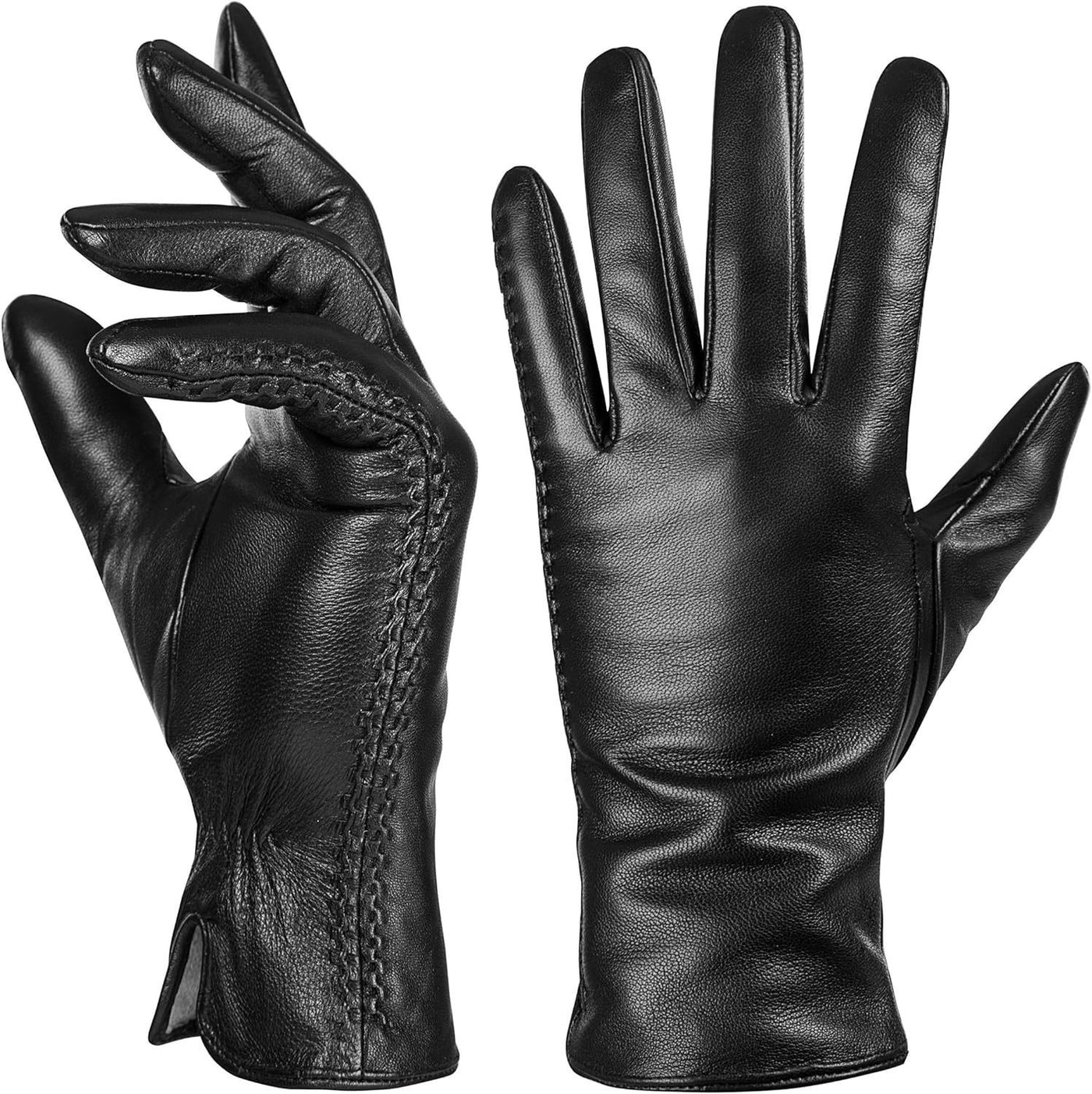 Winter Women's Warm Leather Gloves