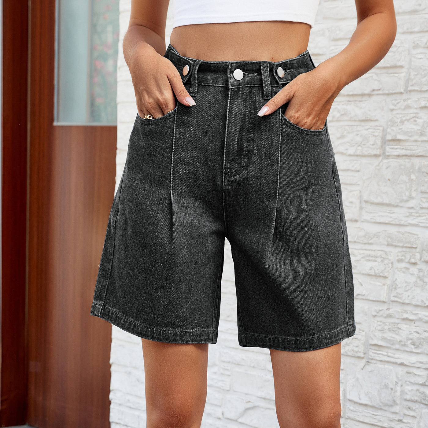 Denim Shorts With Waist Adjustable Design Fashion Summer Pants For Women