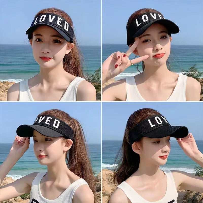 Sunlight Blocker For Summer Letter Without Top LOVED Korean