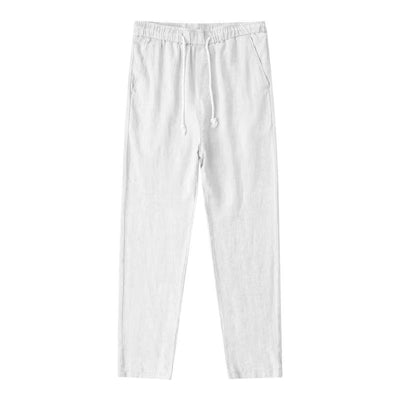 Men's Loose Straight Casual Ramie Trousers