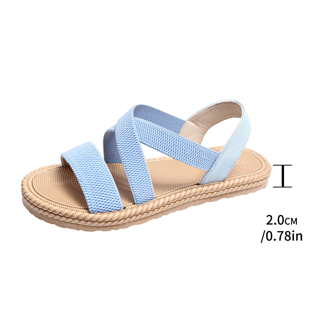 Women's Elastic Band Casual Student Plus Size Beach Roman Sandals