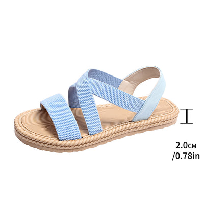 Women's Elastic Band Casual Student Plus Size Beach Roman Sandals