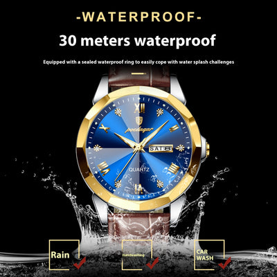 Belt Style Men's Waterproof Luminous Fashion Quartz Watch