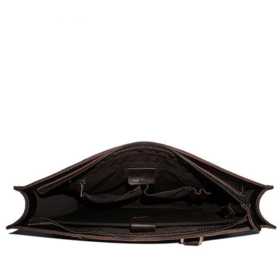 First Layer Cowhide Oily Leather Shoulder Messenger Bag