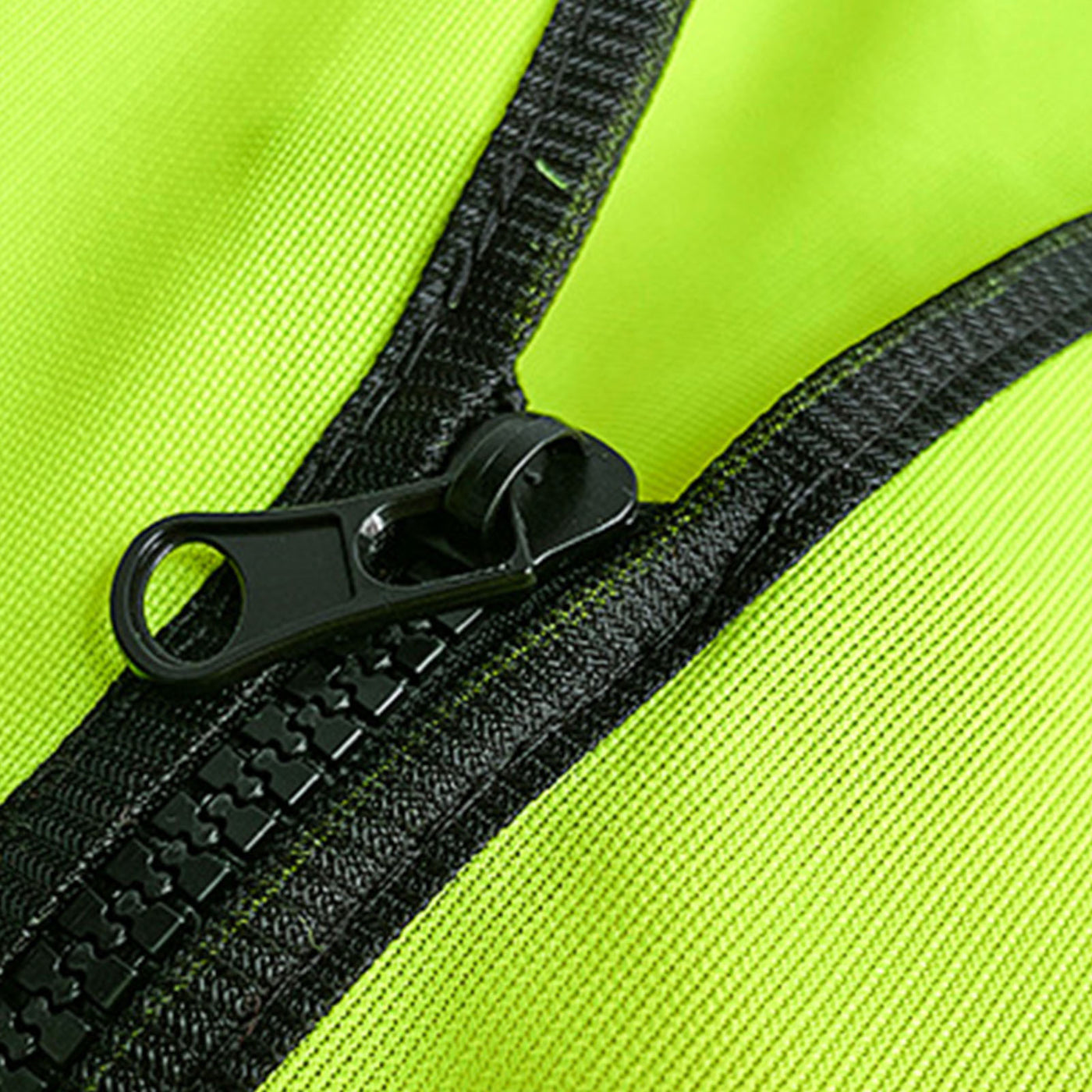 Safety Reflective Vest Construction Industrial Building Road Highway Traffic Cloth Zipper Type Multi Pocket Green