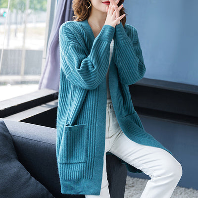 Loose Knitted Shawl Versatile Sweater Coat Women's