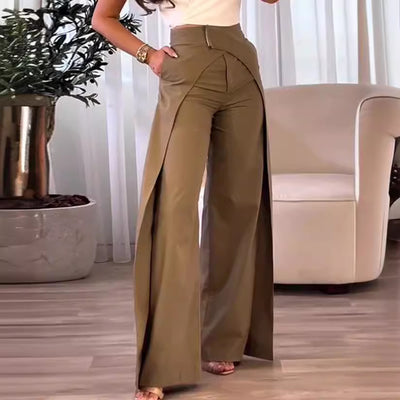 European And American Cross-design Casual Wide-leg Pants