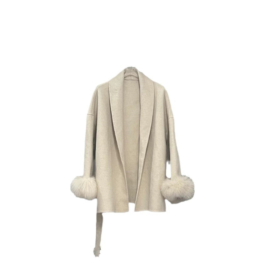 Women's Wool New Double-sided Mid-length Temperament Coat