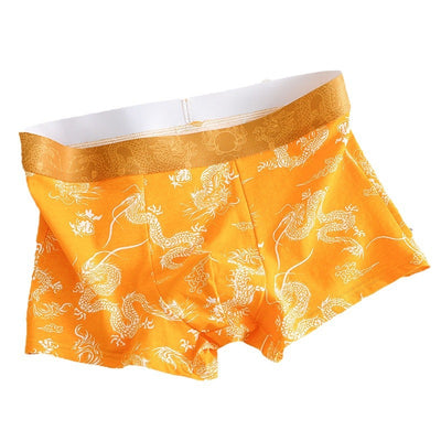 Dragon Pattern Domineering Men's Underwear Pure Cotton Comfortable