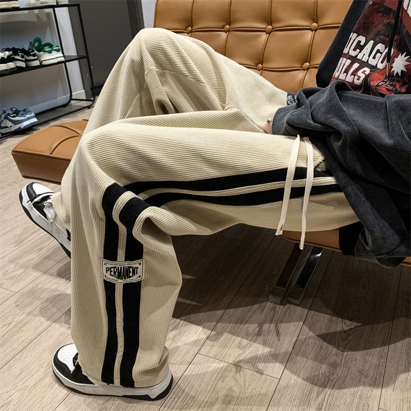 Men's Pants Autumn New Straight Loose Wide Leg Leisure Sports Pants