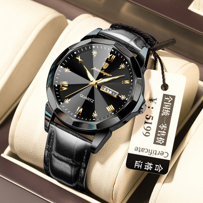 Belt Style Men's Waterproof Luminous Fashion Quartz Watch