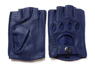 Riding Outdoor Leather Half Finger Sheepskin Gloves