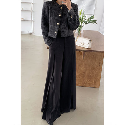 Women's New High Waist Loose High-grade Feeling Tong Qin Draping Casual Pants