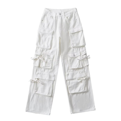 American Style Fashion Work Clothes Style Straight-leg Denim Trousers