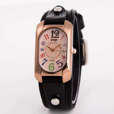 Trendy Vintage Genuine Leather Men's Watch