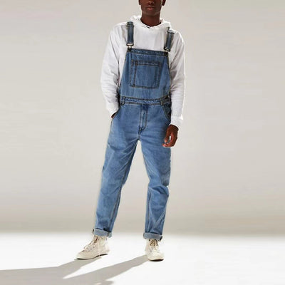 Suspender Pants Suspenders One-piece High Waist Men's Jeans