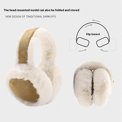 Cute Warm Plush Earmuff Scarf Gloves