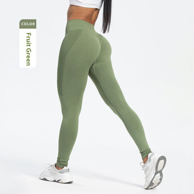 Women's Sports Fitness Pants Seamless Hip Raise High Waist Yoga Pants