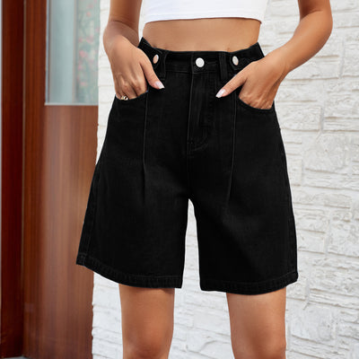 Denim Shorts With Waist Adjustable Design Fashion Summer Pants For Women