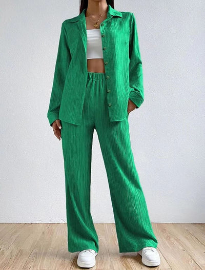 Drawstring Trousers Fashion Casual Two-piece Suit