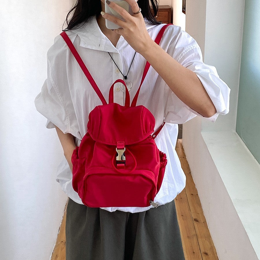 Simple Small Backpack Nylon Fashion Casual Schoolbag