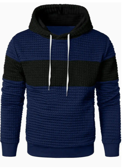 Men's Hooded Long-sleeved Sweater Drawstring