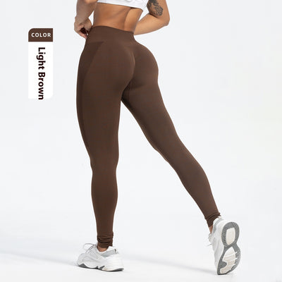 Women's Sports Fitness Pants Seamless Hip Raise High Waist Yoga Pants