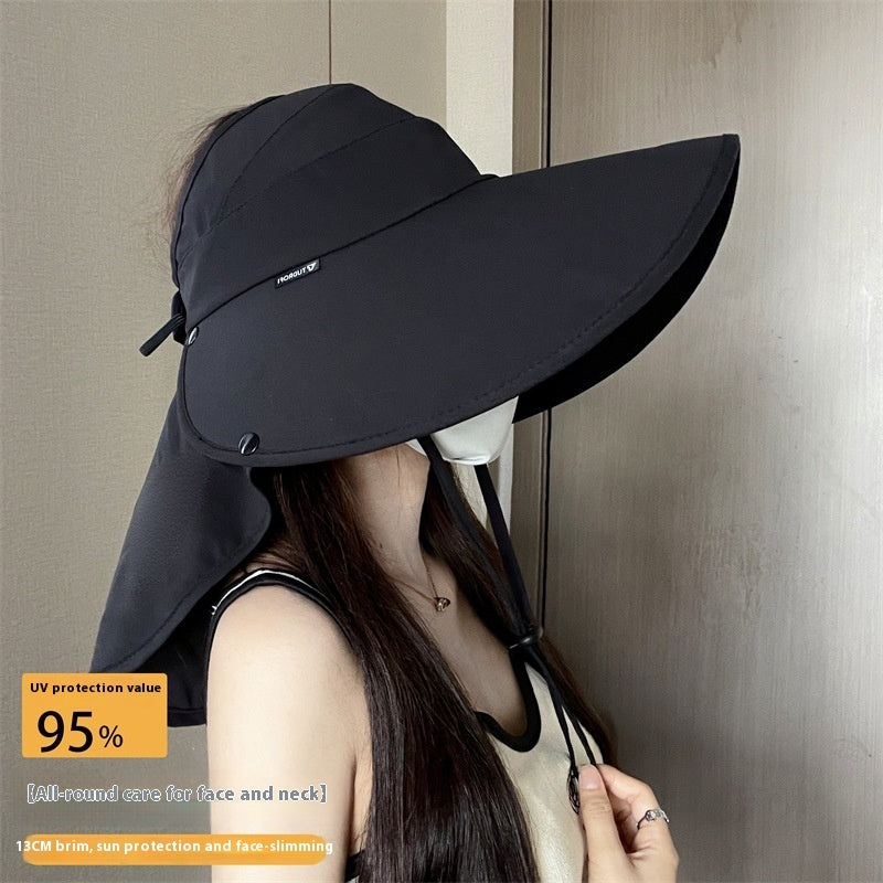 Sun Hat Female Sun Protection UV Protection Big Brim Summer Cover Full Face