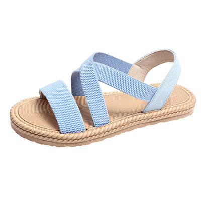 Women's Elastic Band Casual Student Plus Size Beach Roman Sandals