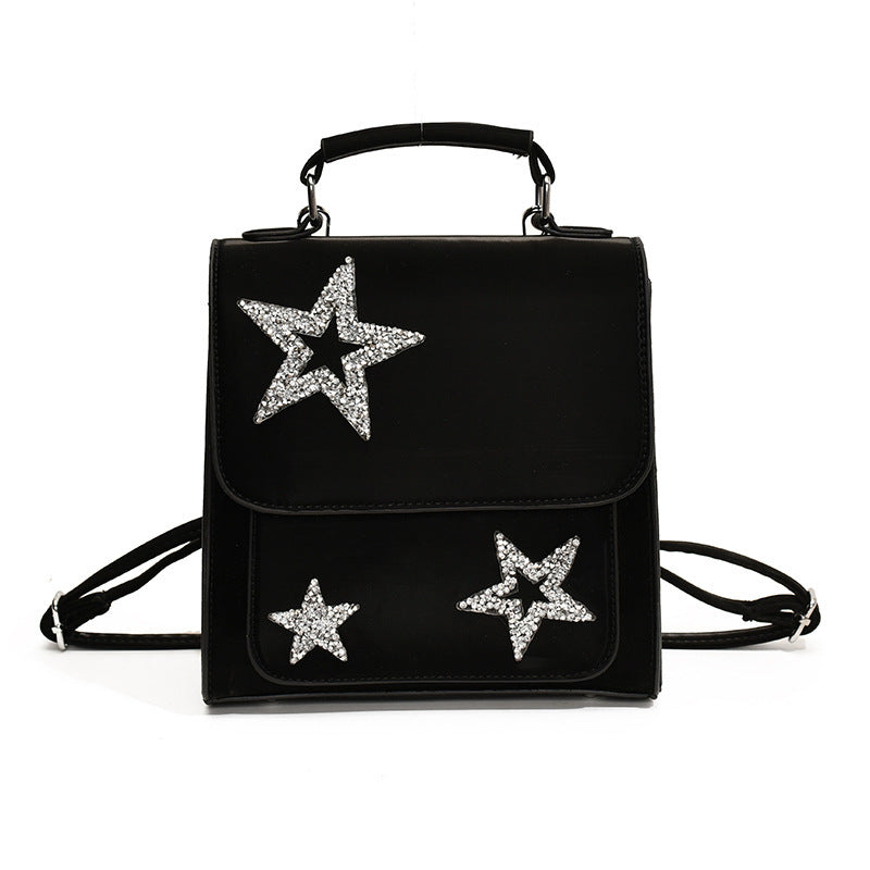 Women's Bag Fashionable Sequins Five-pointed Star Backpack