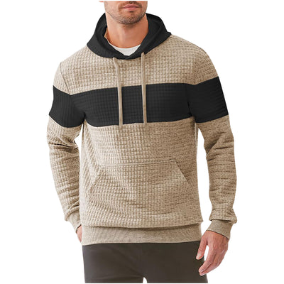 Men's Hooded Long-sleeved Sweater Drawstring