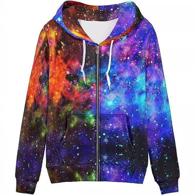 New Men's And Women's Hoodies 3D Painted Printed Zipper Shirt Top