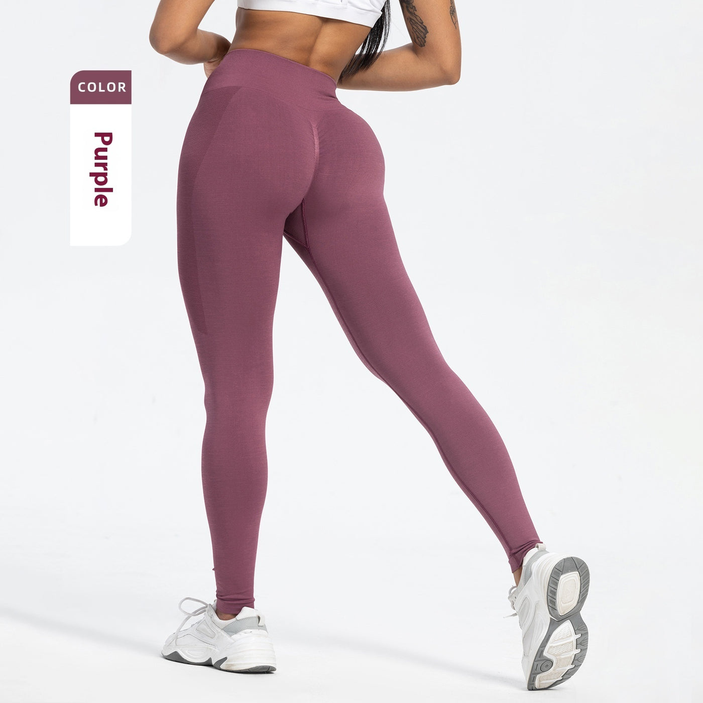 Women's Sports Fitness Pants Seamless Hip Raise High Waist Yoga Pants