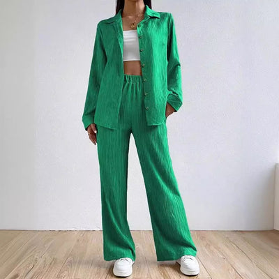 Drawstring Trousers Fashion Casual Two-piece Suit