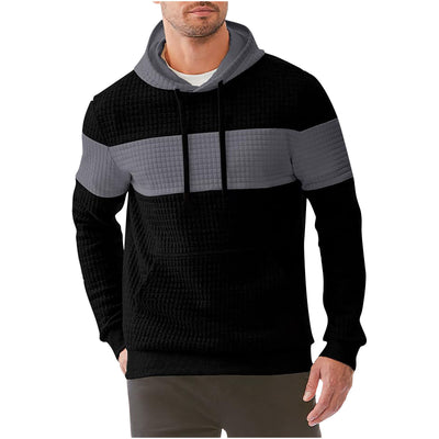 Men's Hooded Long-sleeved Sweater Drawstring