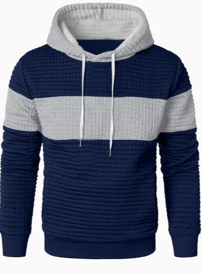 Men's Hooded Long-sleeved Sweater Drawstring