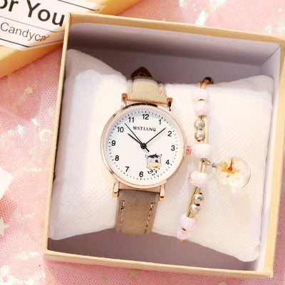 Waterproof Korean Cute Girlfriends Pointer Cartoon Electronic Quartz Watch