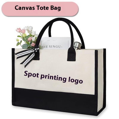 Canvas Tote Bag And Canvas Cosmetic Bag - Customizable Pattern