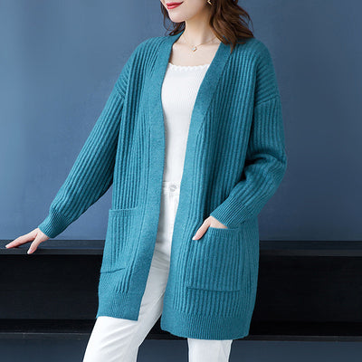 Loose Knitted Shawl Versatile Sweater Coat Women's