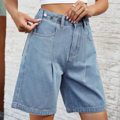 Denim Shorts With Waist Adjustable Design Fashion Summer Pants For Women