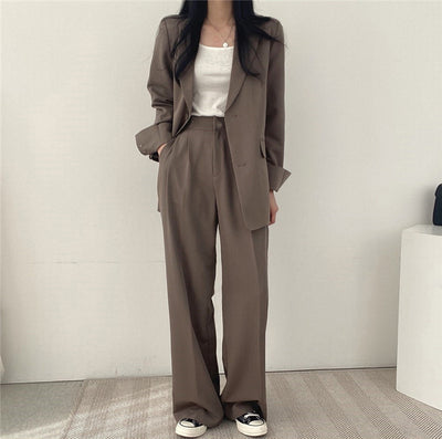 Korean Style Casual Suit Set Women